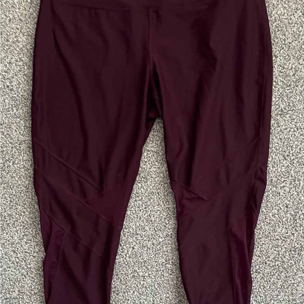 Xersion Deep Burgundy Active Leggings XXL